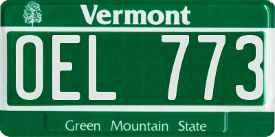 VT license plate OEL773