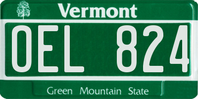 VT license plate OEL824