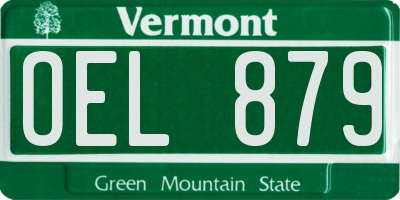 VT license plate OEL879