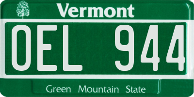 VT license plate OEL944