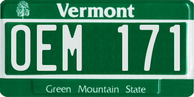 VT license plate OEM171