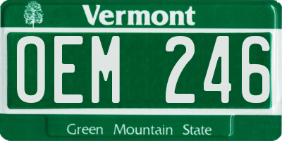 VT license plate OEM246