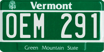 VT license plate OEM291