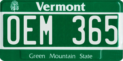 VT license plate OEM365