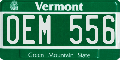 VT license plate OEM556