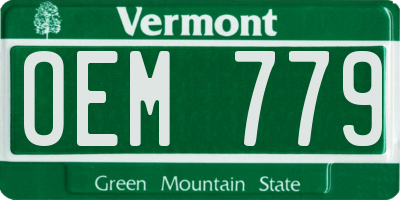 VT license plate OEM779