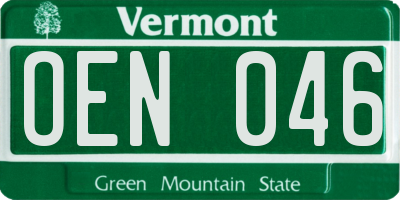 VT license plate OEN046