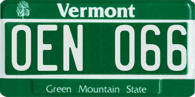 VT license plate OEN066