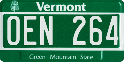 VT license plate OEN264