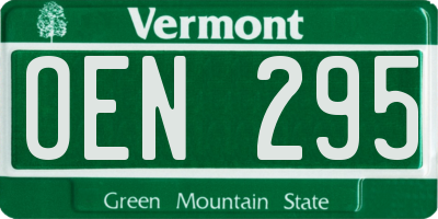 VT license plate OEN295