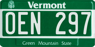 VT license plate OEN297