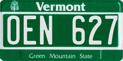 VT license plate OEN627