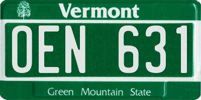 VT license plate OEN631
