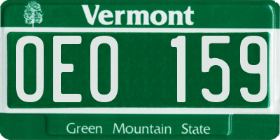 VT license plate OEO159