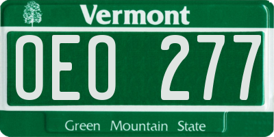 VT license plate OEO277