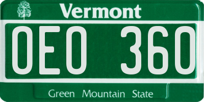 VT license plate OEO360