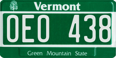 VT license plate OEO438