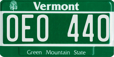 VT license plate OEO440