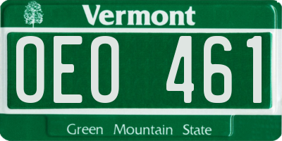 VT license plate OEO461