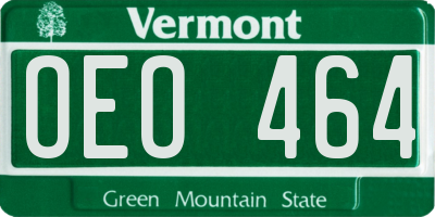 VT license plate OEO464