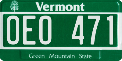 VT license plate OEO471