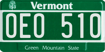 VT license plate OEO510