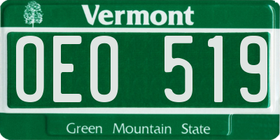 VT license plate OEO519