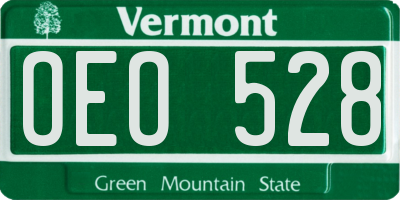 VT license plate OEO528