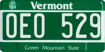 VT license plate OEO529