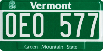 VT license plate OEO577