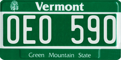VT license plate OEO590