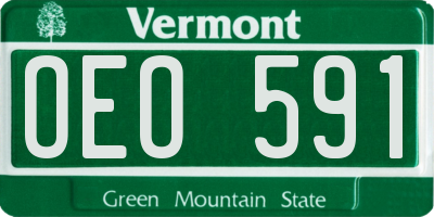 VT license plate OEO591