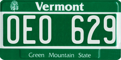 VT license plate OEO629
