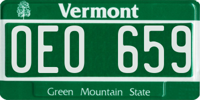 VT license plate OEO659