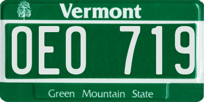 VT license plate OEO719