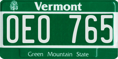 VT license plate OEO765