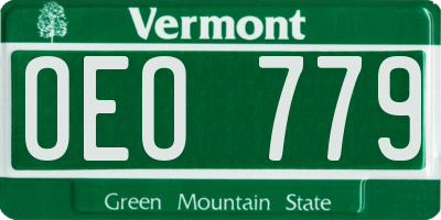 VT license plate OEO779