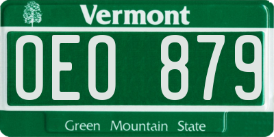 VT license plate OEO879