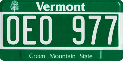 VT license plate OEO977