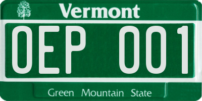 VT license plate OEP001