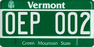 VT license plate OEP002