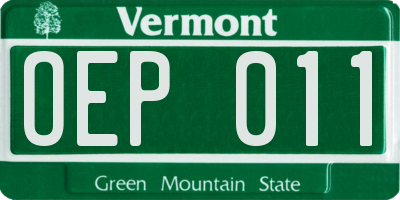 VT license plate OEP011