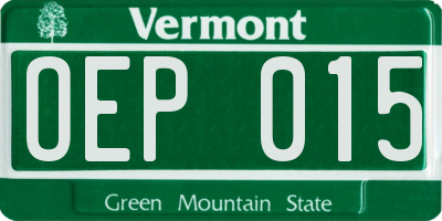 VT license plate OEP015