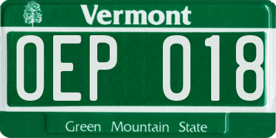 VT license plate OEP018