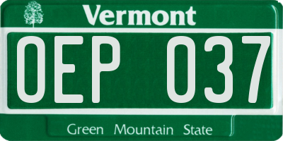 VT license plate OEP037
