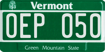 VT license plate OEP050