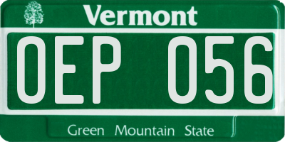 VT license plate OEP056