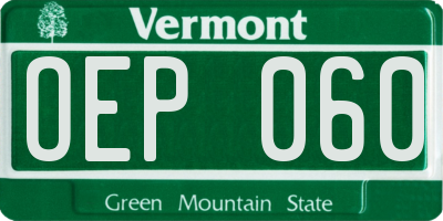 VT license plate OEP060