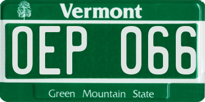 VT license plate OEP066