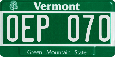 VT license plate OEP070